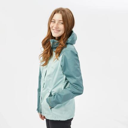 Regenjacke Damen wasserdicht Wandern - MH100 grau