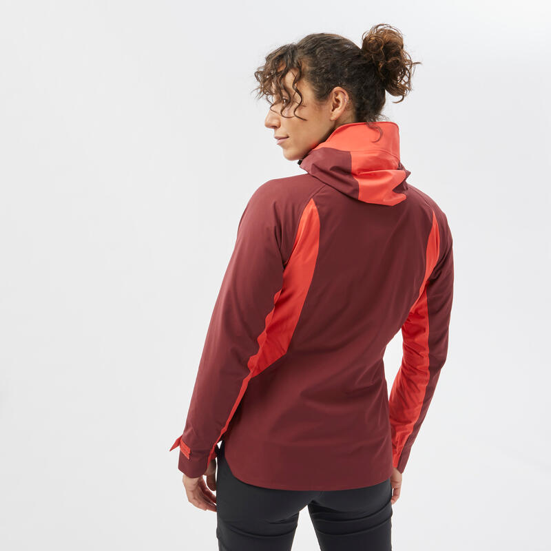 Regenjas voor dames - wind en waterdichte jas - MH500 - rood