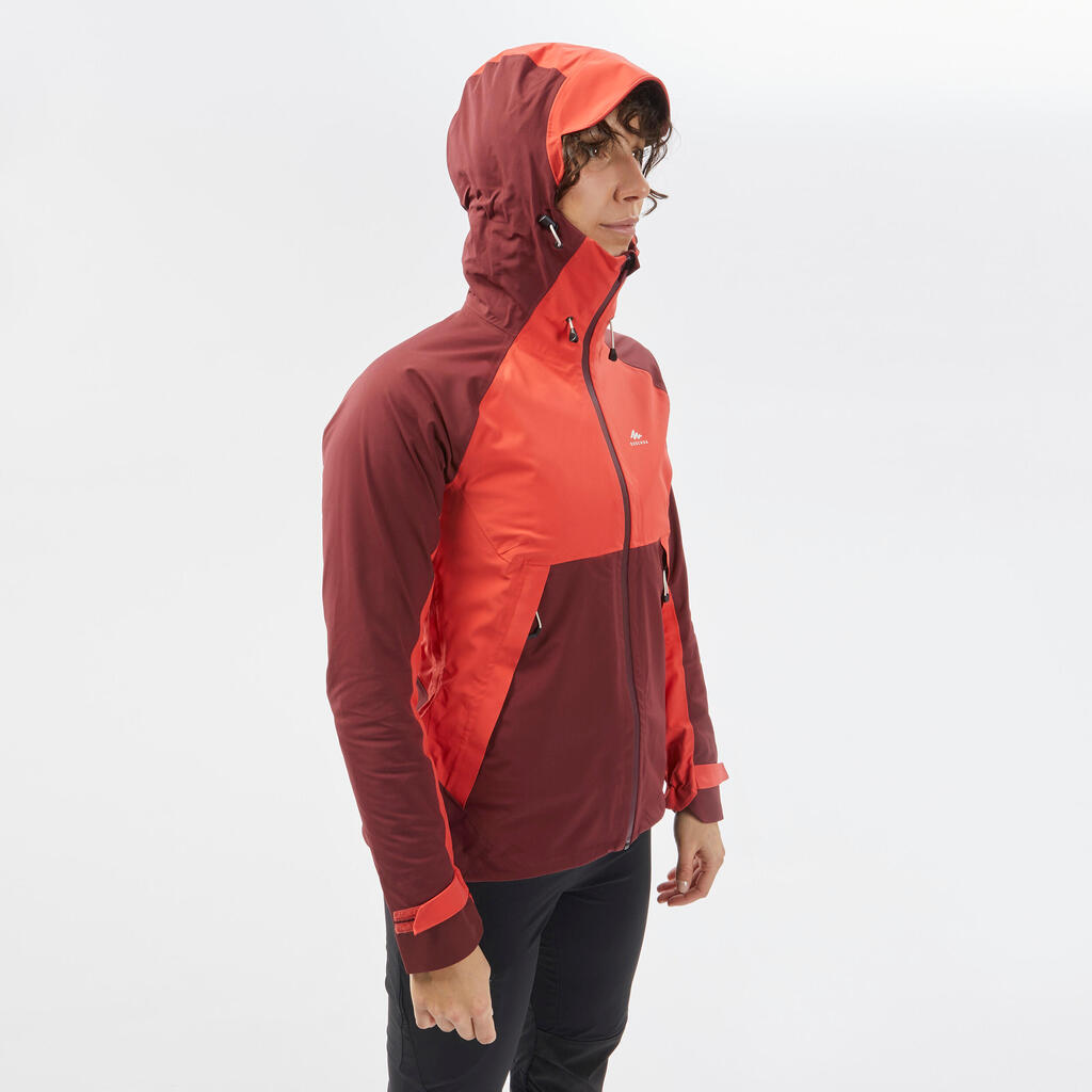 Women’s Waterproof Mountain Walking Jacket - MH500 - Raspberry