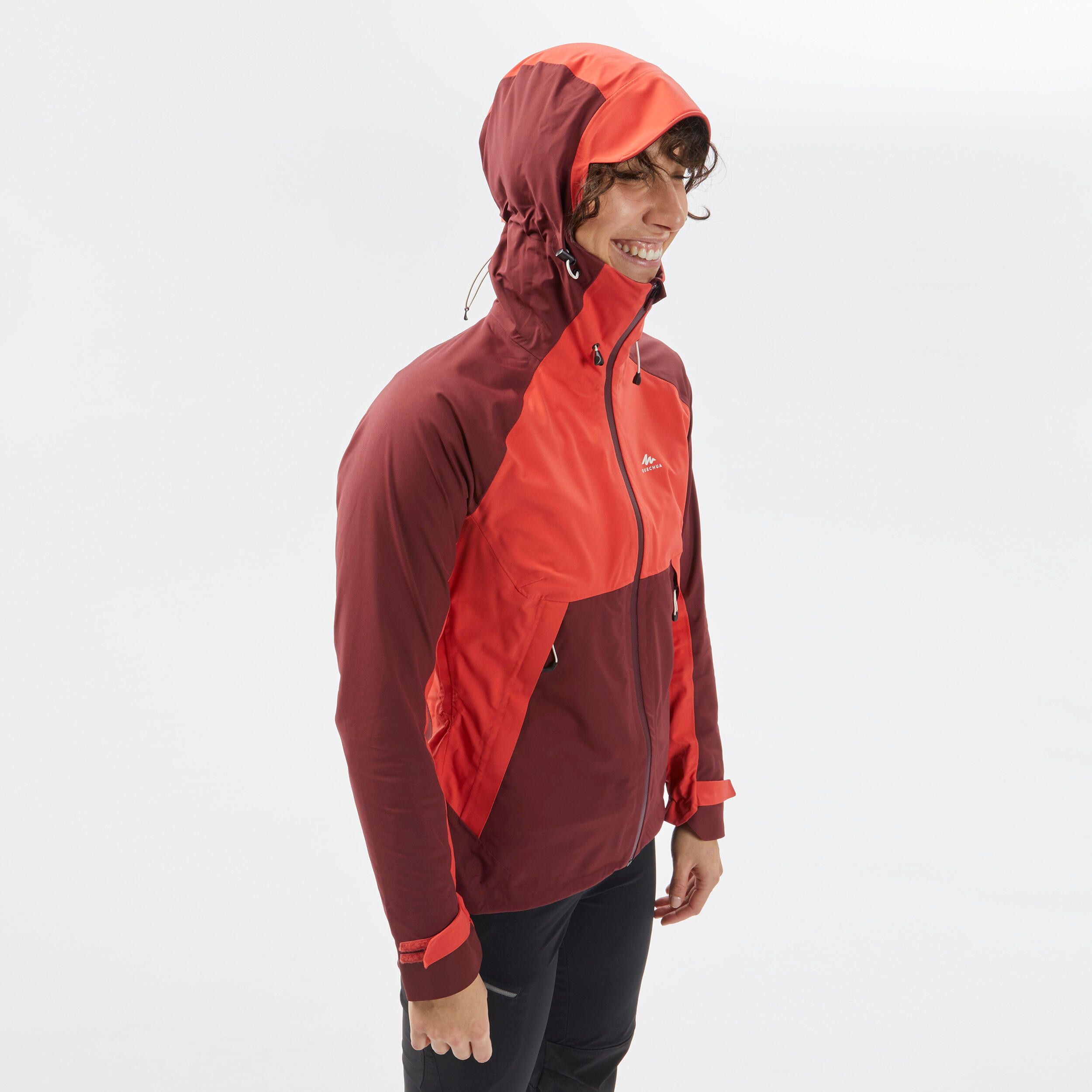 Decathlon Quechua Puffer Vest Hybrid Jacket Womens Size M Scarlet Red  Hooded Zip