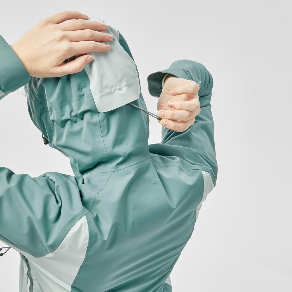 Regenjacke Damen wasserdicht Wandern - MH500 himbeerrot 