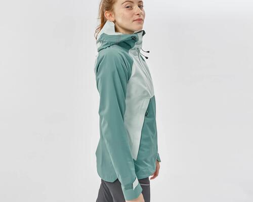 Women’s Waterproof Hiking Jacket - MH 500 Green