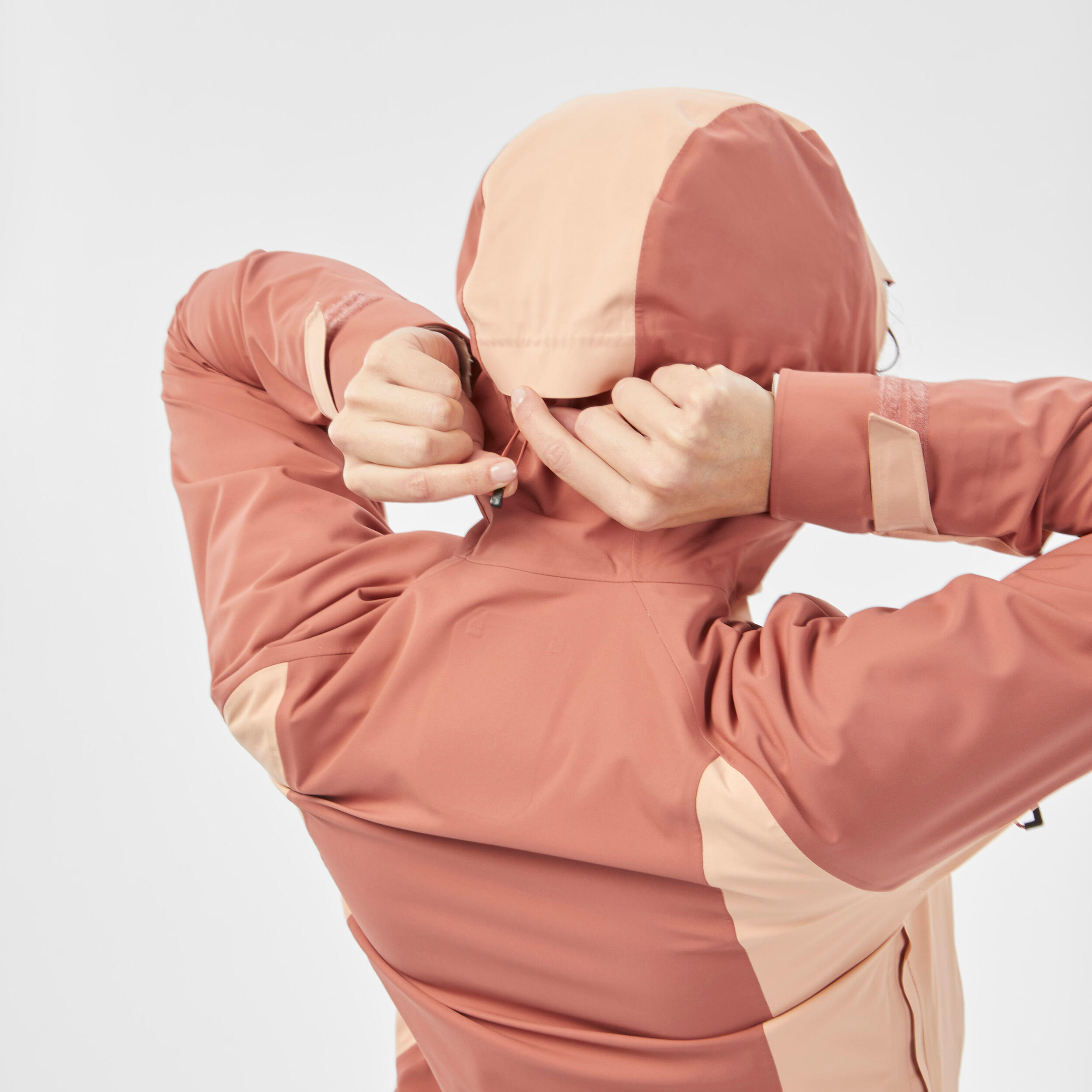 Women's waterproof mountain walking jacket MH500 - Orange 11/17