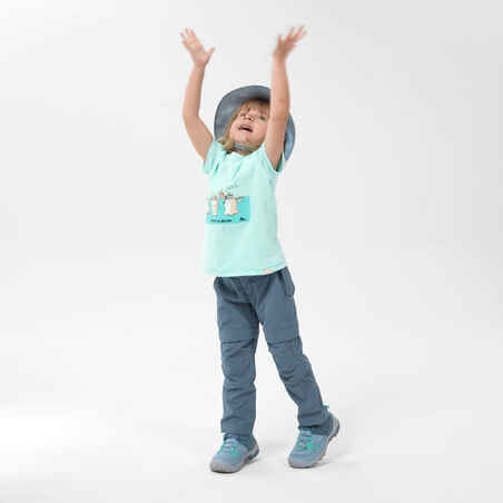 Modre prilagodljive pohodniške hlače MH500 za otroke