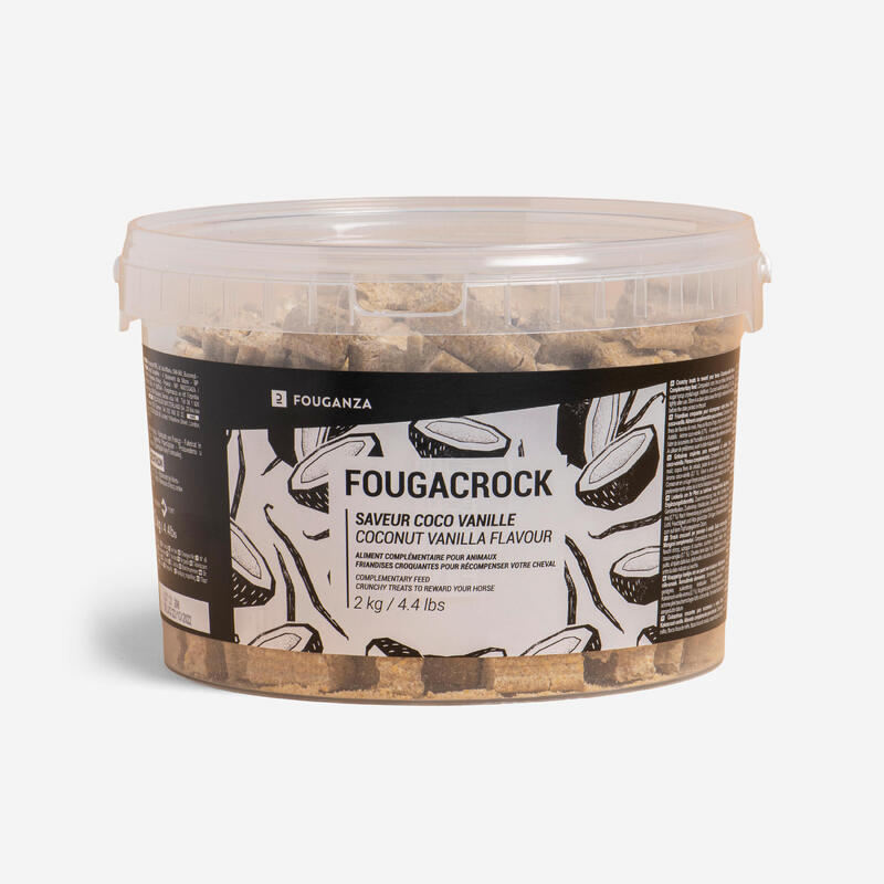 Snack equitazione FOUGACROCK pony e cavallo vaniglia/cocco 2 kg