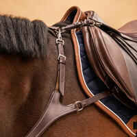 5-Point Hunting Martingale for Horse & Pony - Dark Brown