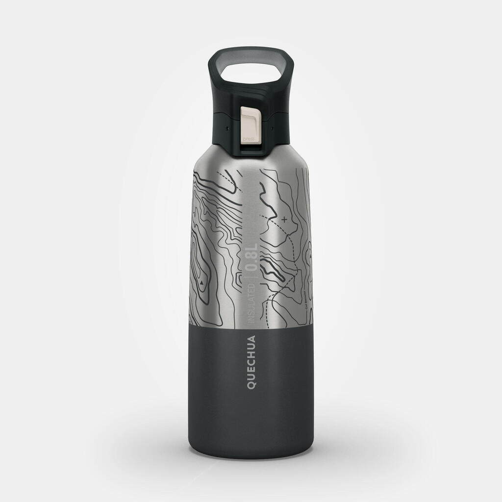 Gourde 900 isotherme inox 0,8L bouchon à ouverture rapide pour la randonnée