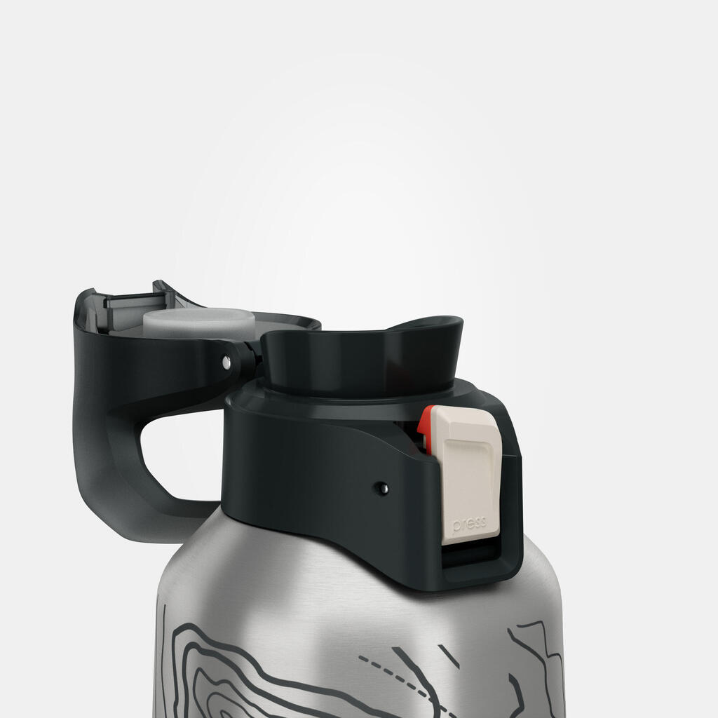 Gourde 900 isotherme inox 0,8L bouchon à ouverture rapide pour la randonnée