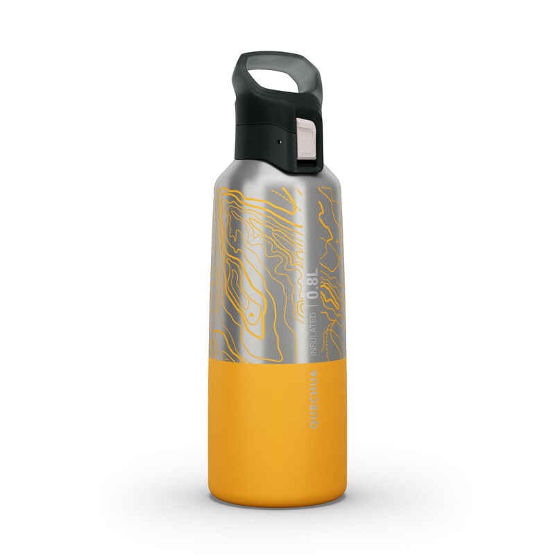 Trinkflasche Isolierflasche Bergwandern MH500 Edelstahl 0,8 Liter LTD gelb 