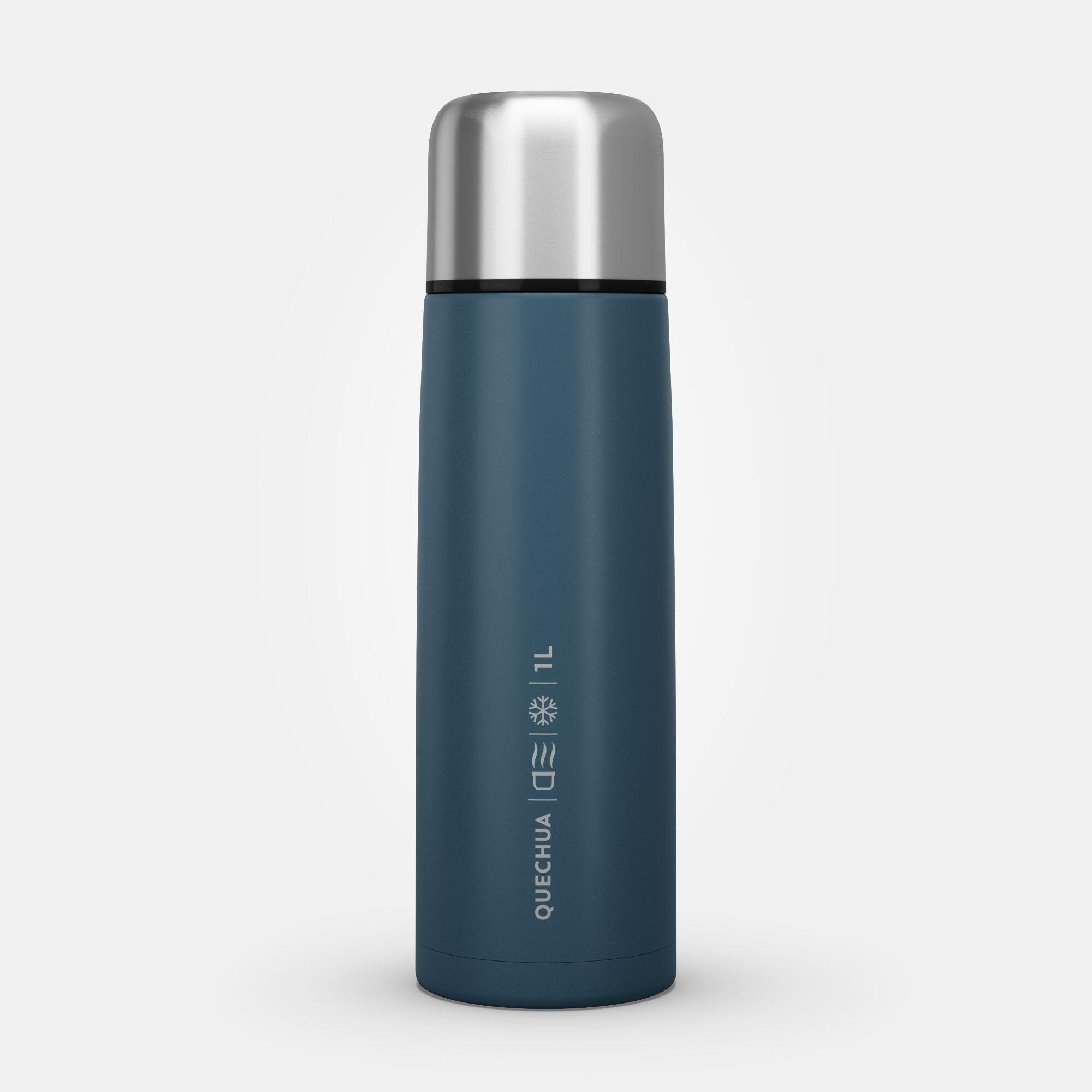 Hiking stainless steel insulated bottle 1 L - QUECHUA