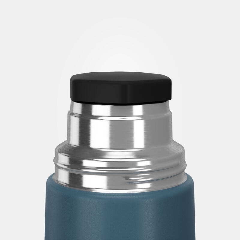 Bouteille isotherme inox 1L avec gobelet pour la randonnée - bleu