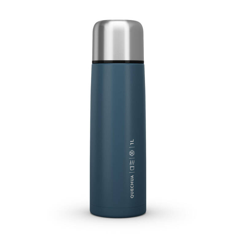 Stainless Steel Insulated Hiking Bottle 1 L Blue