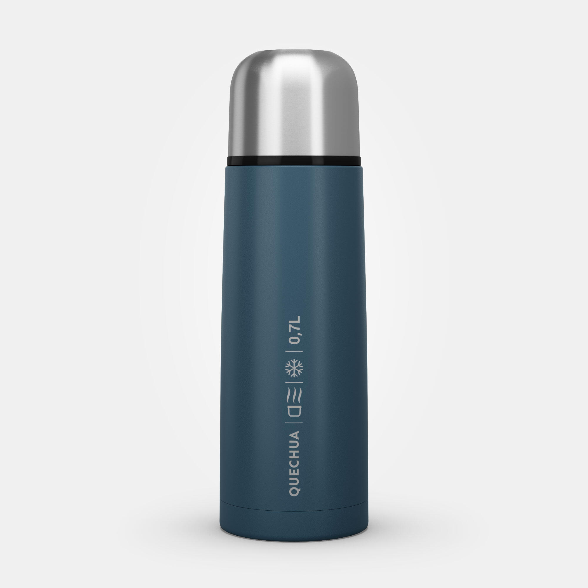 0.7 L stainless steel insulated flask with cup for hiking - Blue 10/10