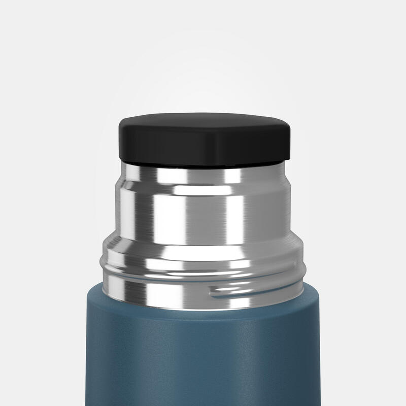 Garrafa isotérmica em inox 0,7L com copo para caminhada - azul