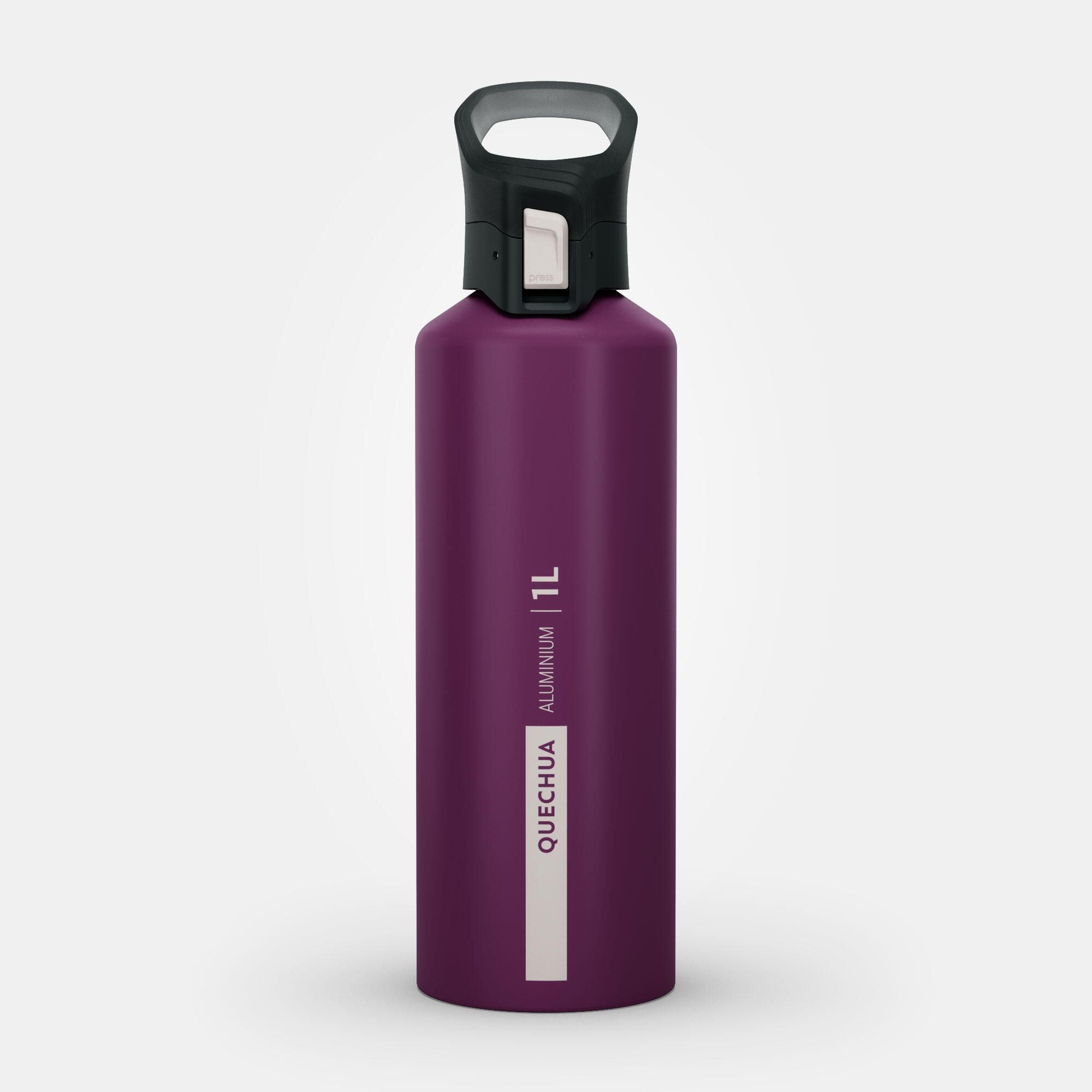 1 L aluminium flask with quick opening cap for hiking - Purple 11/12