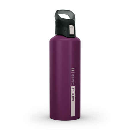 Hiking flask MH500 quick-open cap 1 litre aluminium - purple