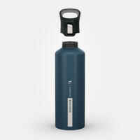 Hiking flask MH500 quick-open cap 1 litre aluminium - blue