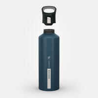 1 L Aluminium Flask 500 with quick-release cap for hiking - Blue