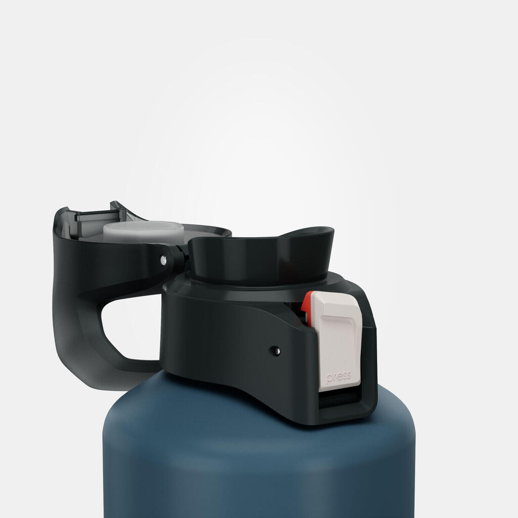 Gourde 500 alu 1L avec bouchon ouverture rapide pour la randonnée - Orange