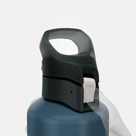 בקבוק אלומיניום ממוחזר לטיולים דגם MH500 עם פקק פתיחה מהירה - 1 litre - כחול