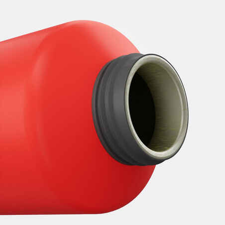 Trinkflasche Bergwandern MH500 mit Schnellverschluss Recycling-Aluminium 1L rot