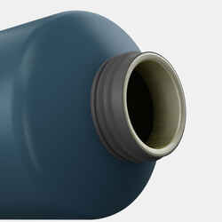 1.5L aluminium flask with quick-open cap for hiking - Blue