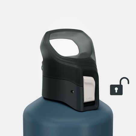 בקבוק אלומיניום ממוחזר לטיולים דגם MH500 עם פקק פתיחה מהירה - 1.5 litres - כחול