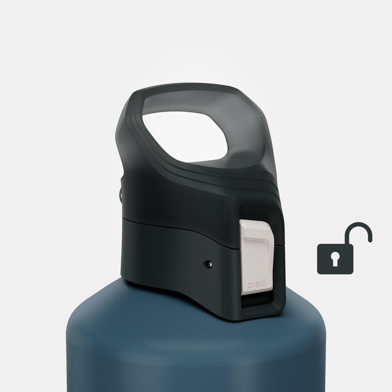 Aluminium Hiking Flask with Quick Opening Cap MH500 1.5 Litre Blue