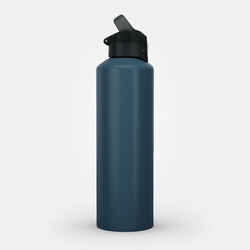 1.5L aluminium flask with quick-open cap for hiking - Blue