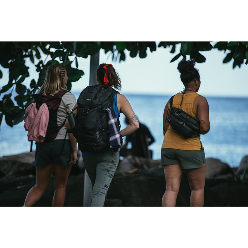 Verstevigde legging voor trekking & backpacken dames Travel 500 lichtkaki