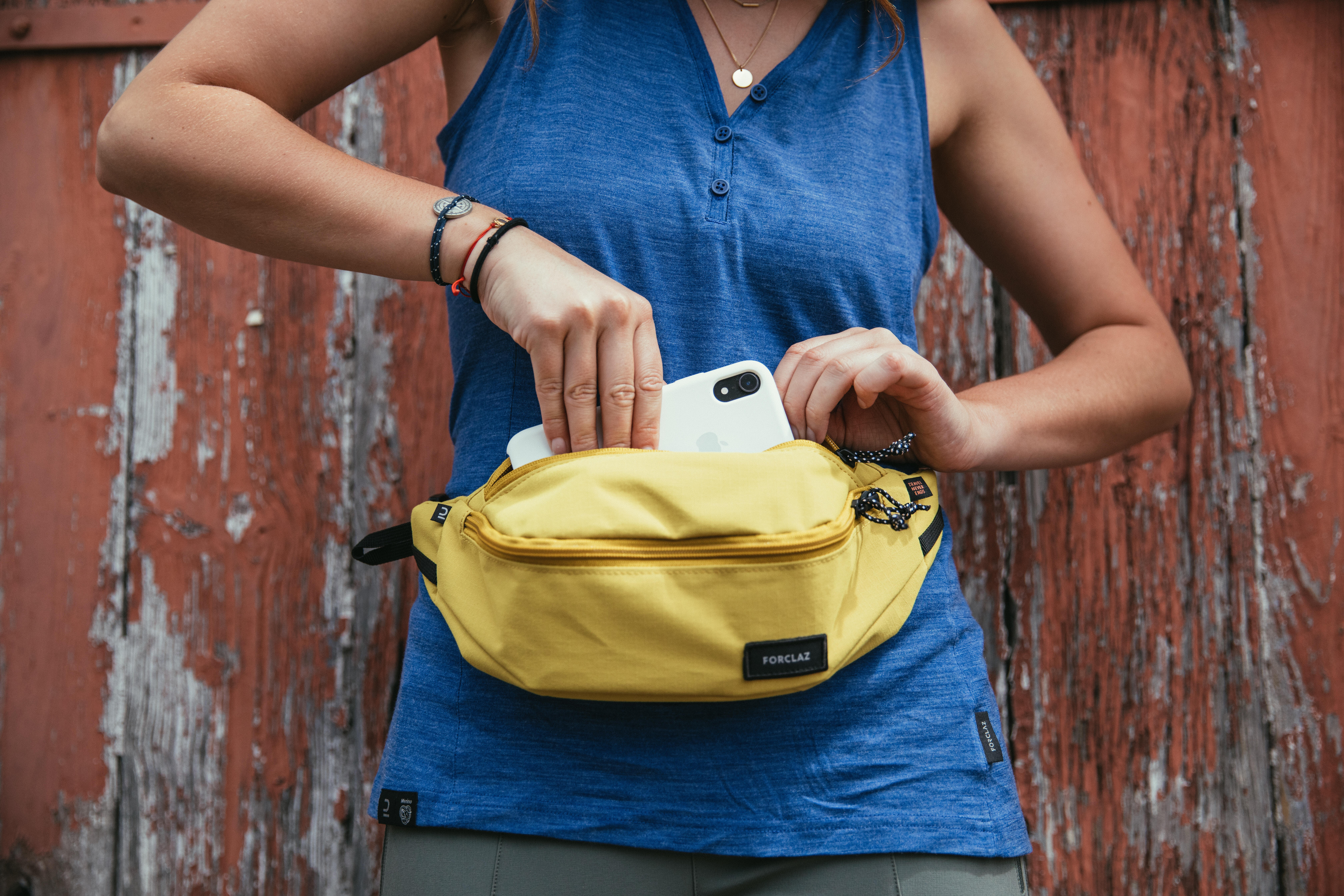 Hiking Belt Bag 2 L Yellow - FORCLAZ