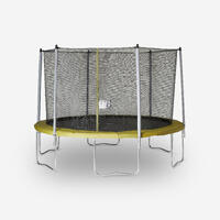 Kids' Round Trampoline with Safety Net 11 ft - Essential 365 Yellow
