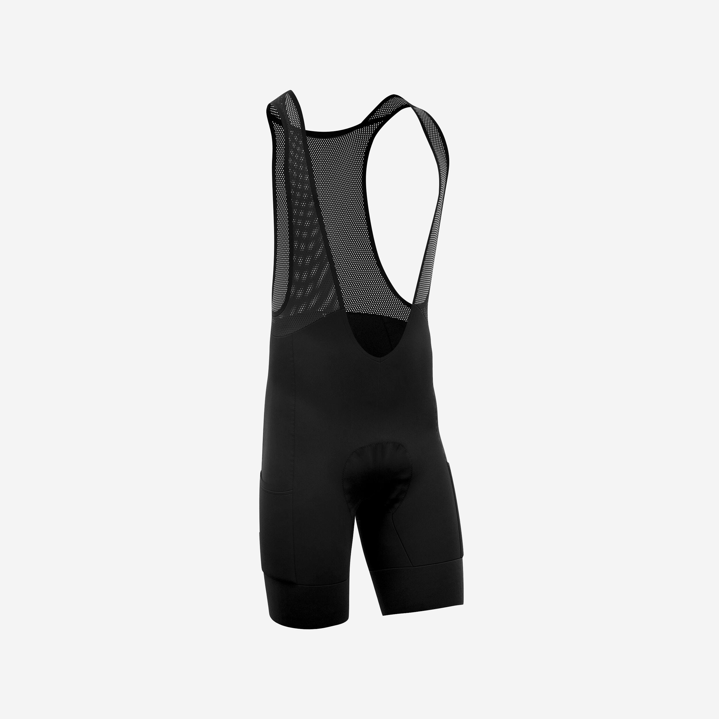 VAN RYSEL Men's Road Cycling Bib Shorts RC500 - Black