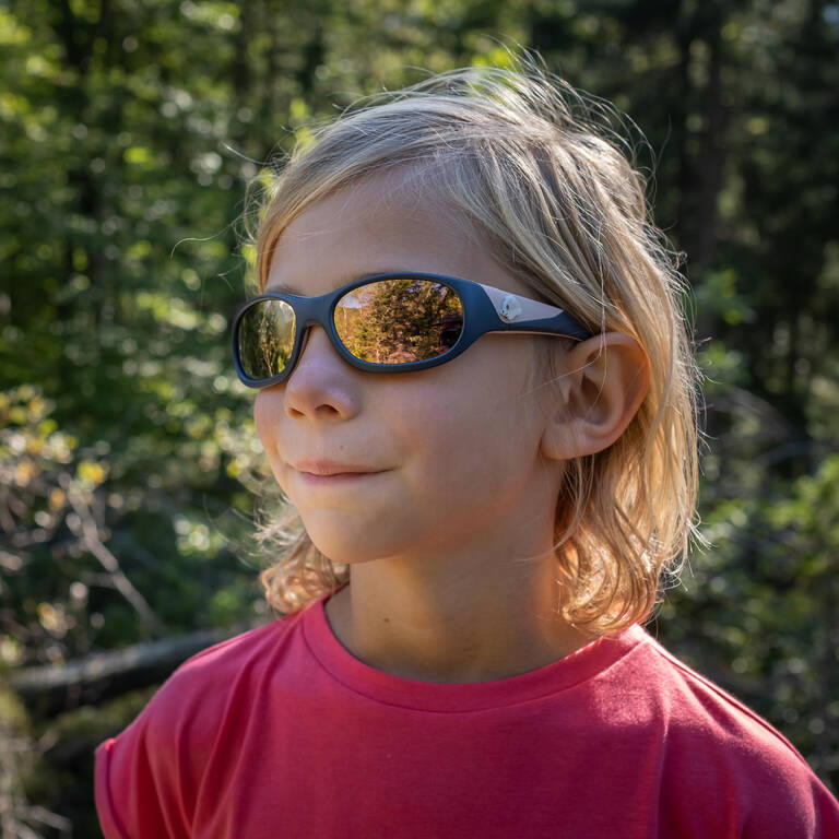 Hiking sunglasses - MH K500 - Children’s age 4-6 - category 4 pink blue