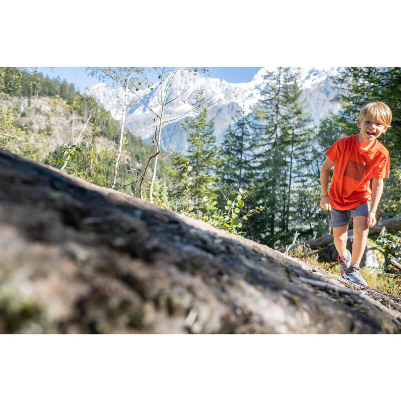 Wanderschuhe Crossrock Kinder Schnellschnürung Gr. 35–38 grau