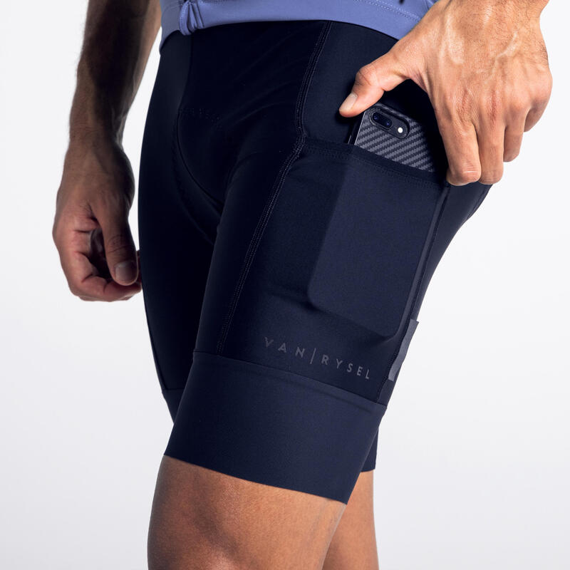 Cosciali ciclismo uomo RC 500 blu