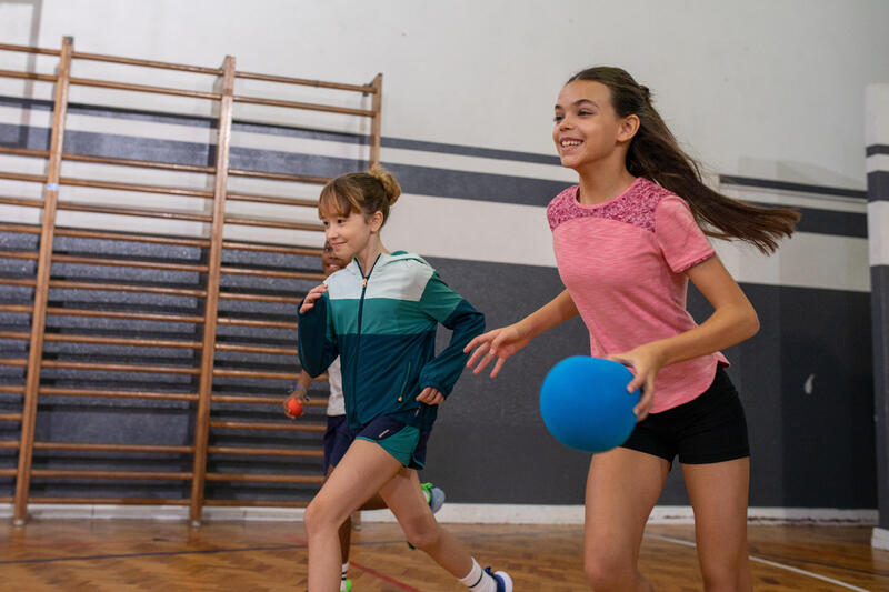 Pantaloncini bambina ginnastica 100 cotone elasticizzato neri