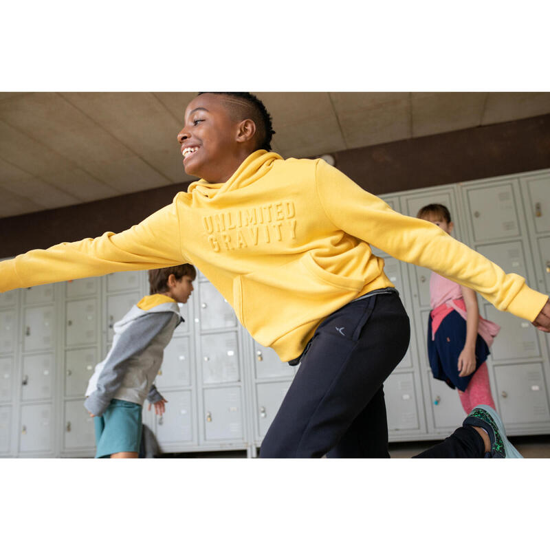 Pantalon de trening respirant Educație fizică 900 Negru Băieți
