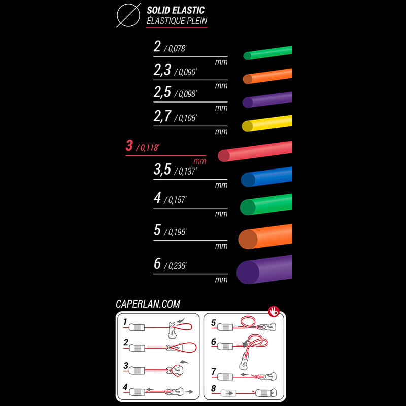 Elastico pieno in lattice PFCC SE 500 3mm 6m