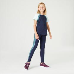 Mallas azules de talle alto y con bolsillo para niños S500 - Decathlon