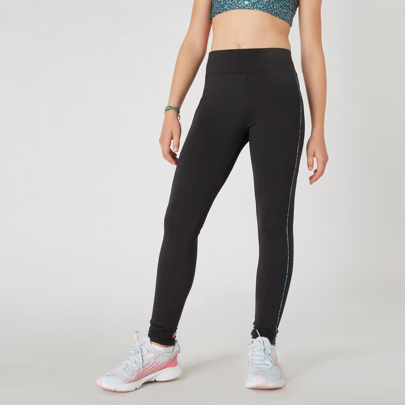 legging respirant fille - S500 noir avec liseré