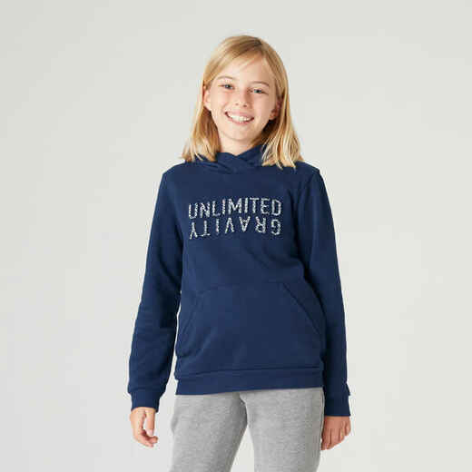 
      Sweat à capuche chaud enfant - 500 marine imprimé
  