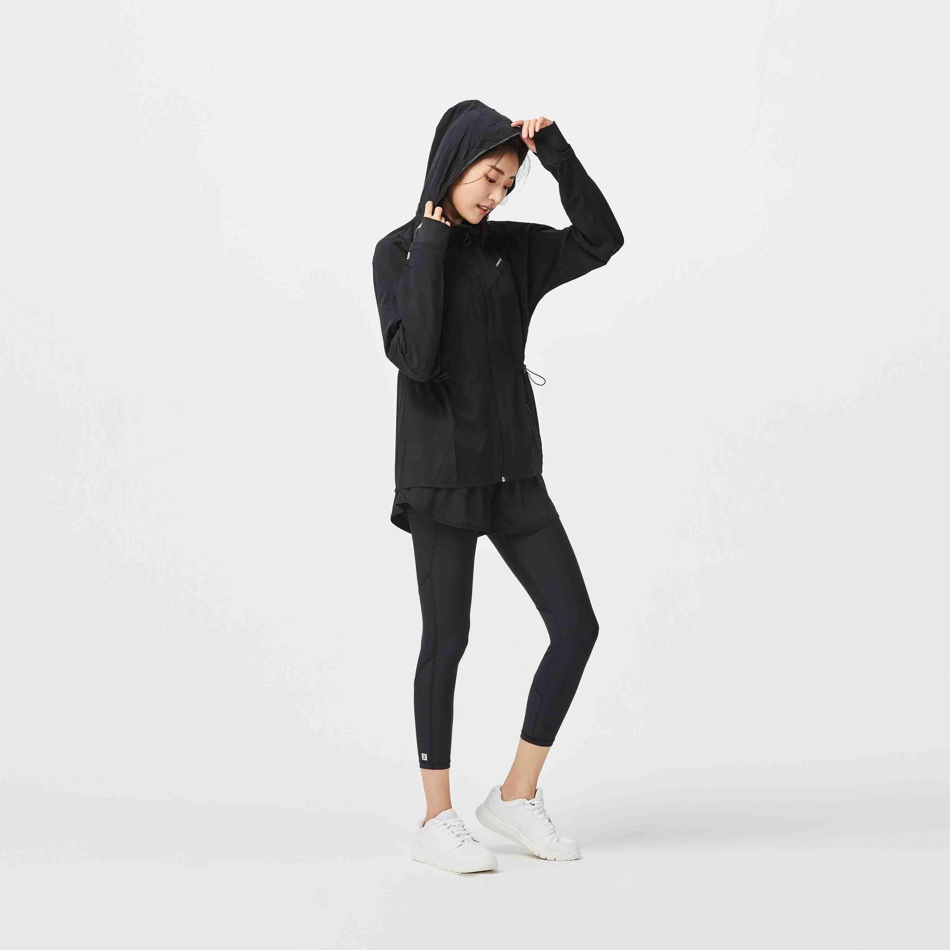 2 in 1 Double Layer Leggings  - FFC* Plain Black