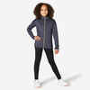 Kids' Breathable Synthetic Tracksuit S500 - Black/Dark Grey Marl