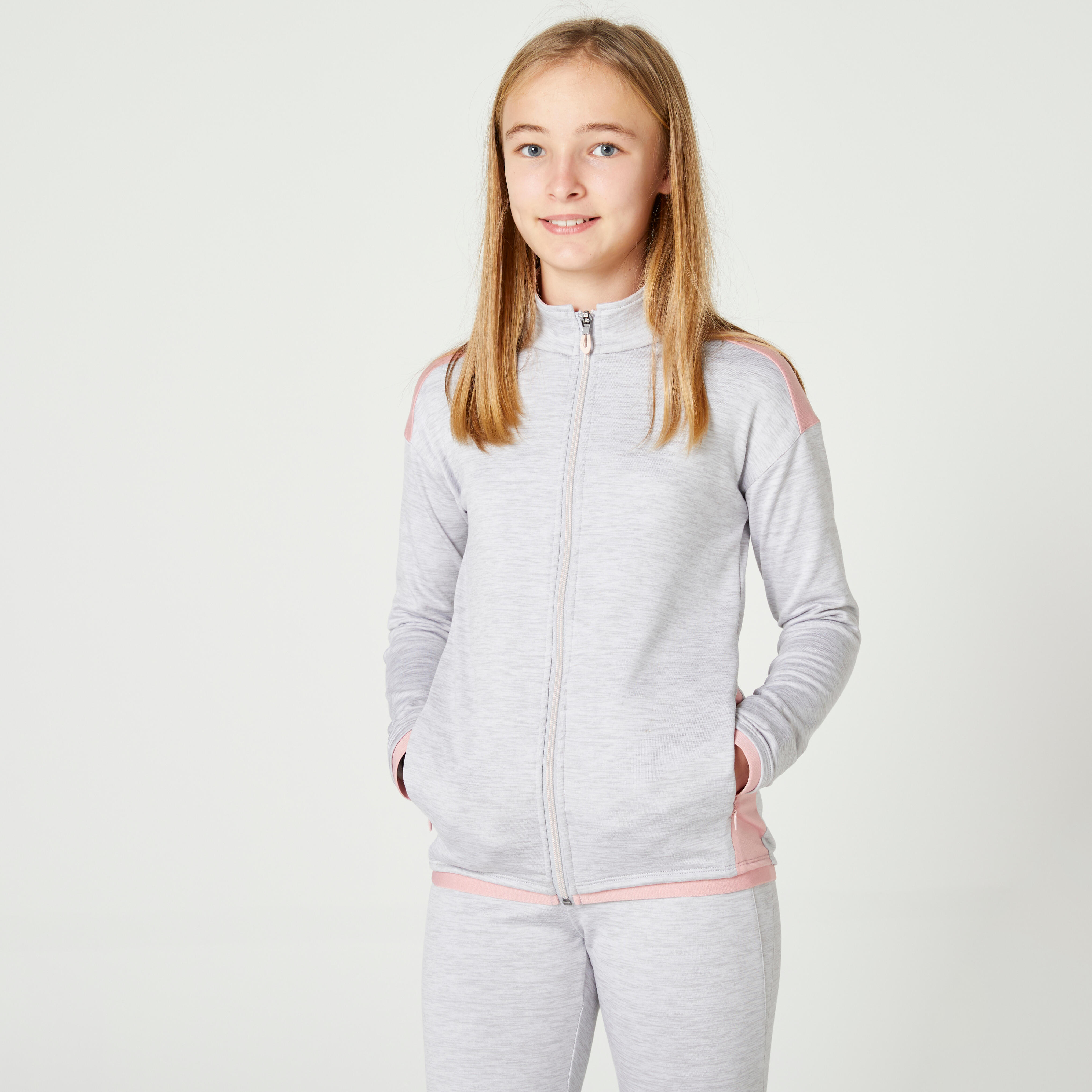 Pink grey tracksuit sale