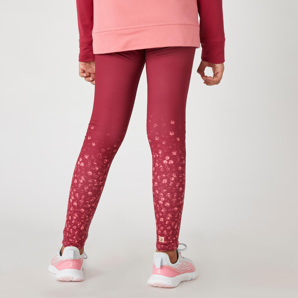 Leggings warm Synthetik atmungsaktiv S500 Kinder rot mit Motiven