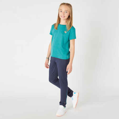 Girls' Breathable Synthetic Bottoms S500 - Navy