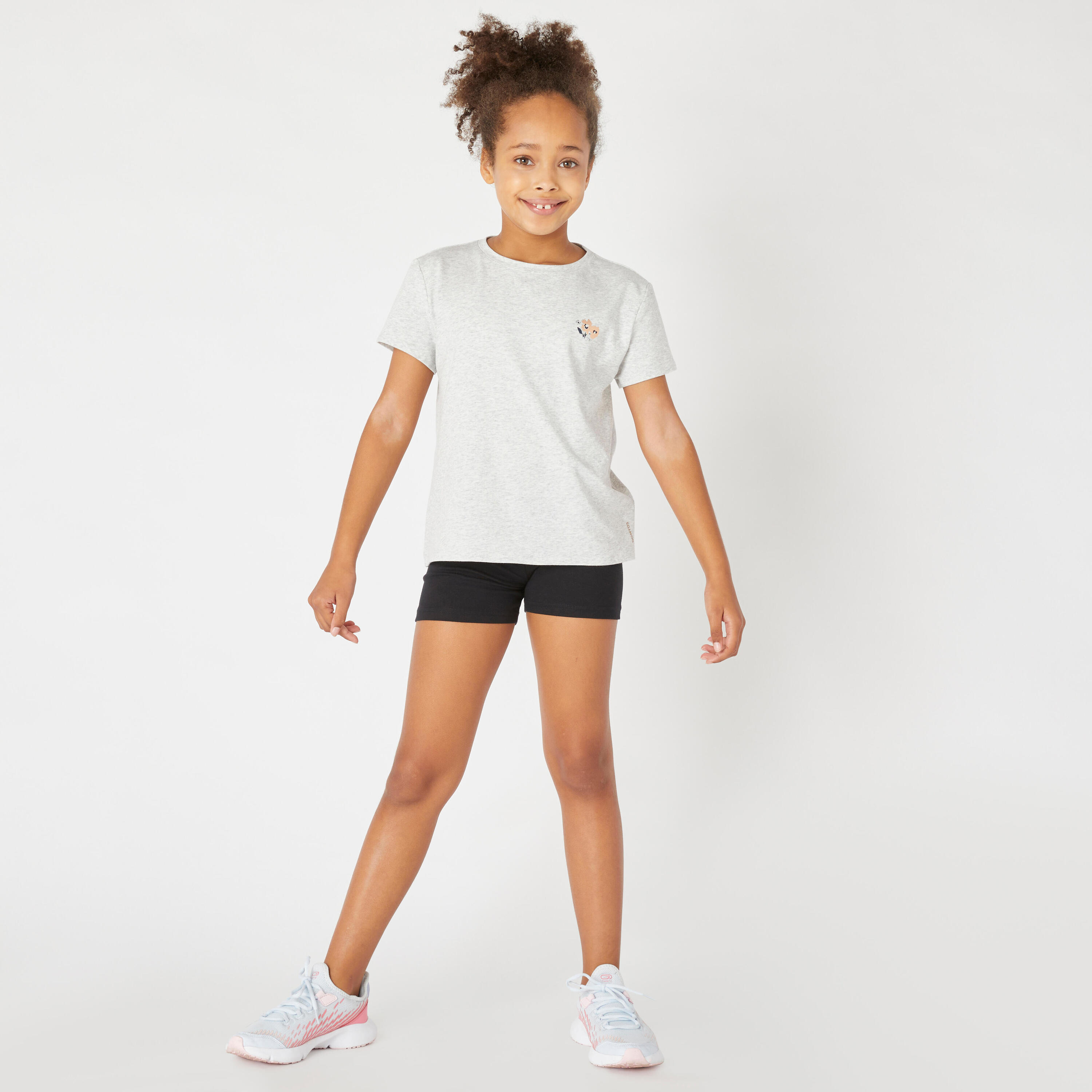 Girls' Basic Cotton Shorts - Black 4/4