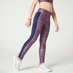 Ademende legging voor meisjes S500 zwart met biesje | DOMYOS | Decathlon.nl