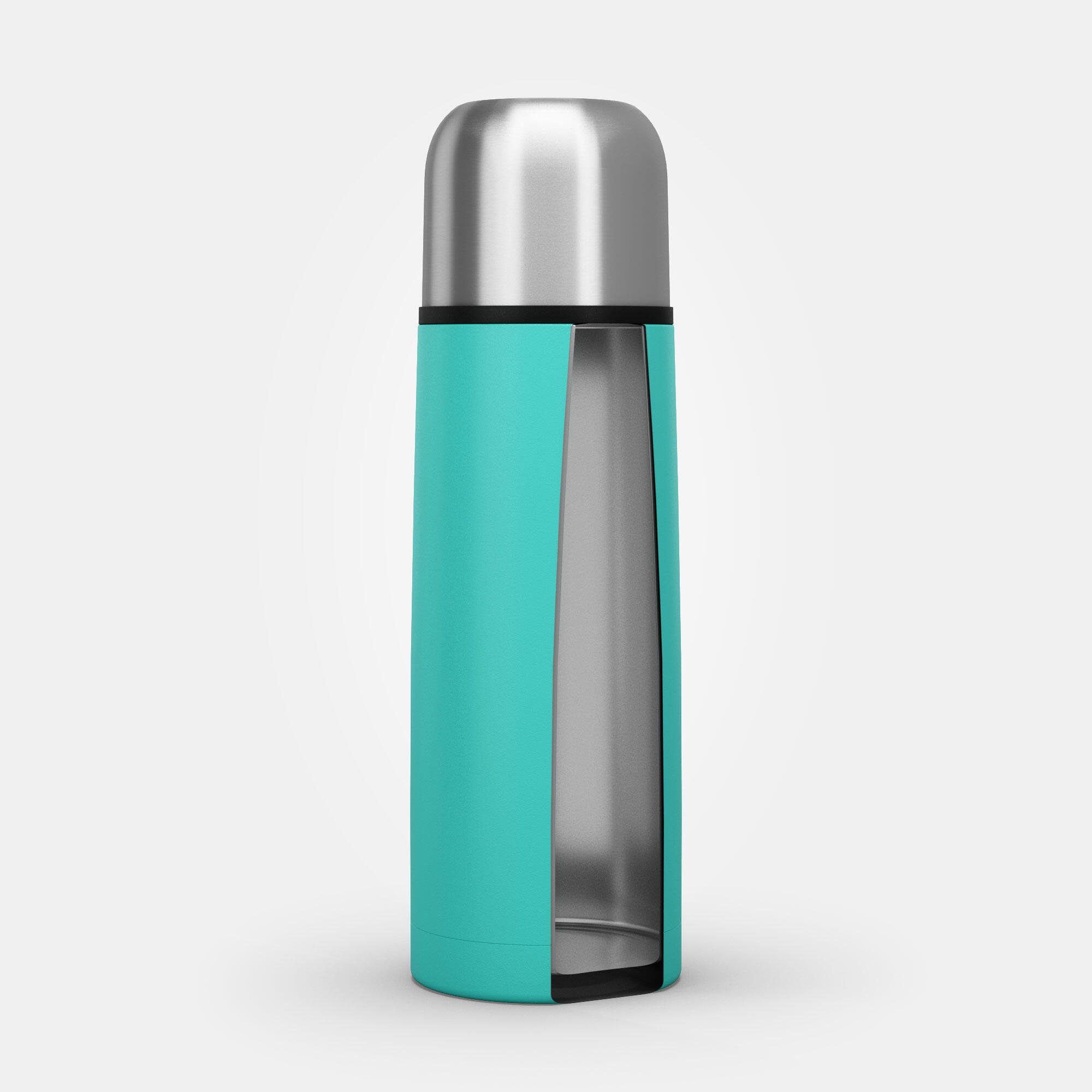 Thermosfles met beker voor wandelen rvs 0,4 l turquoise 13/13
